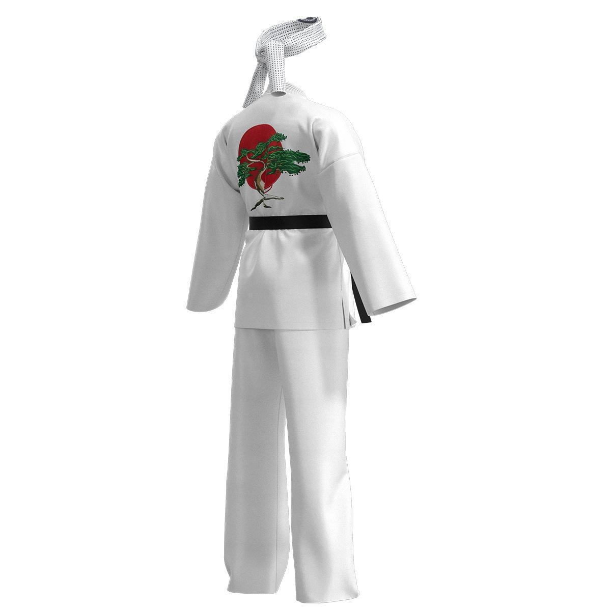 Karate Kids KOF Cobra Kai Cosplay Costume Kid Adult Black White Kimono Uniform Headband Anime Halloween Party Suit Tracksuit