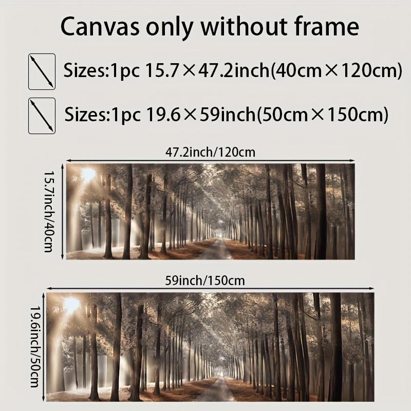 Frame not included Sunlit Forest Canvas Art Print - Frameless Oil Painting Poster  Bedroom Decor - Modern Landscape Wall Art Decoration Artistic Photo Ornaments Print for Living Room Abstract Canvas Wall Art -Home Office Decor Poster Decoration