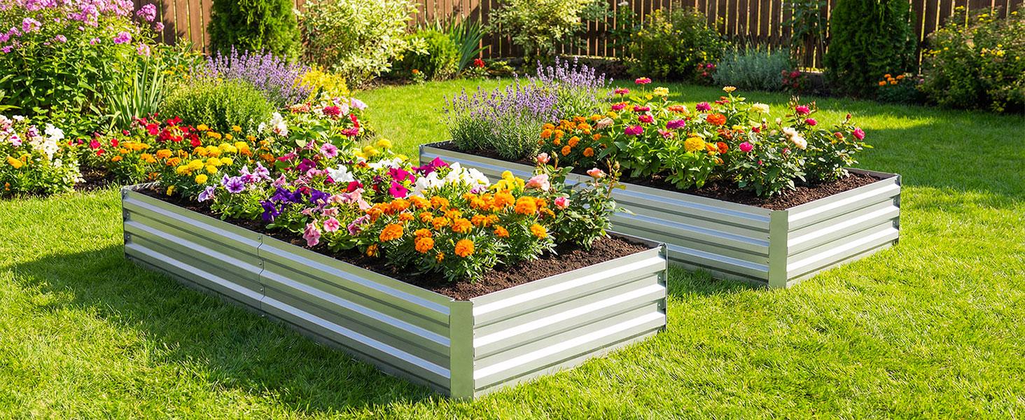 6x3x1FT Galvanized Raised Garden Bed Outdoor Patio, Large Rectangular Metal Planter Boxes,Plant Container Kit for Gardening, Vegetables, Flowers, Herbs,Silver,1 Pack 6x3x1FT Galvanized Raised Garden Bed Outdoor Patio, Large Rectangular Metal Planter Boxes,Plant Container Kit for Gardening, Vegetables, Flowers, Herbs,Silver,1 Pack