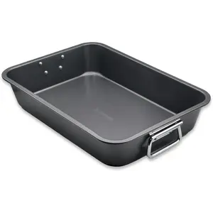 15” x 11” Large Nonstick Lasagna Pan Deep Casserole Baking Dish with Foldable Handles Easy Cleanup Perfect for Any Meal