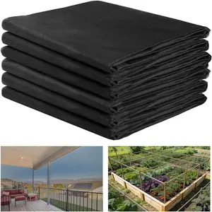 10 x 50 ft Stronger Garden Mesh Netting - PP Nanocomposite Bird Net Barrier, Fine Mesh Mosquito Screen for Outdoor Plants Vegetables Patios Balconies Terraces, Shading Rate 33% (Black)