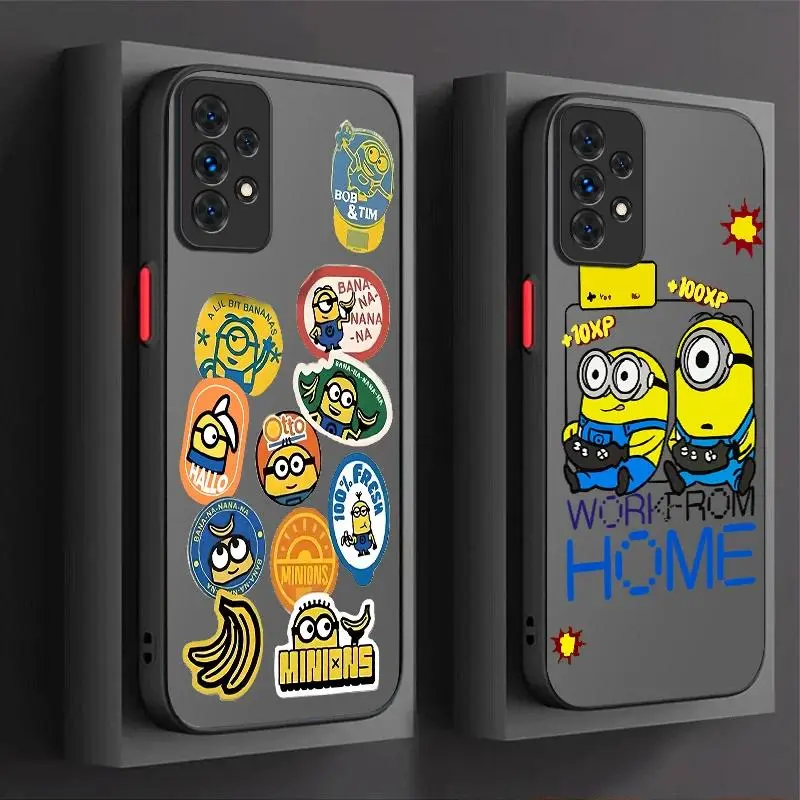 Cartoon Lovely M-Minions Soft Case For Samsung Galaxy S26 S25 S24 S23 S22 For iphone 17 16 15 14 13 12 11 17Air Plus Pro Promax