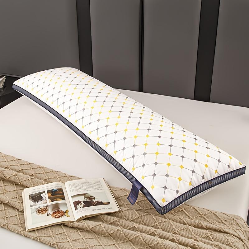 Solid Color Long Pillow, 1 Count Soft Comfortable Sleep Pillow, Neck Pillow, Bedding Supplies for Home Bedroom Hotel