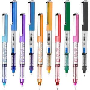 Rollerball Pens 0.5mm, 10  Colors Extra Fine Point Pen Quick Dry, Liquid Ink Pens Fine Point Smooth Writing Pen for Journaling, Note Taking, Office, Doodling & Gifts
