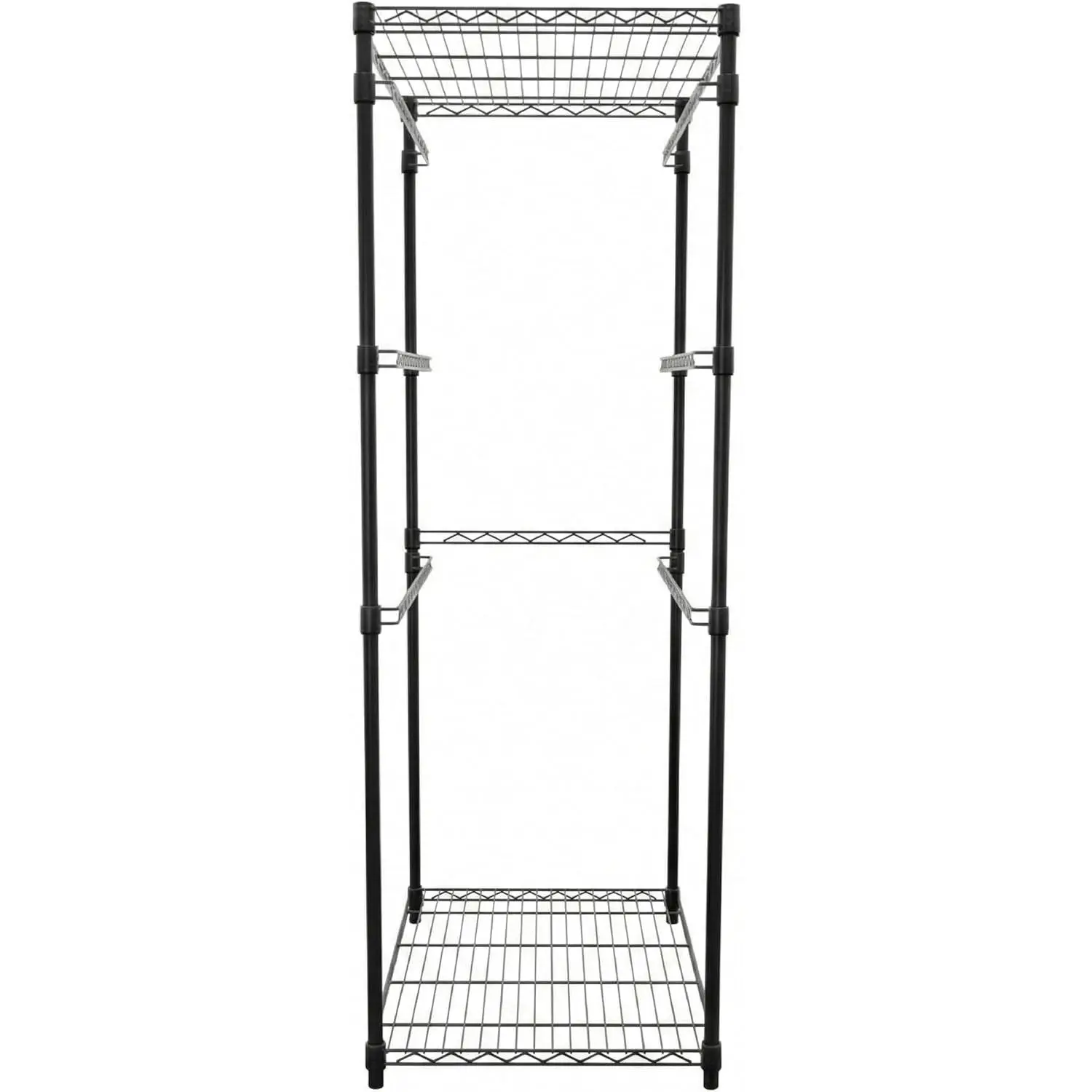 5-Tier Heavy Duty Garage Bin Storage Rack for 27-Gallon Totes. Industrial metal organization, 250lb capacity, NSF Certified. (Bins not included) (Black)