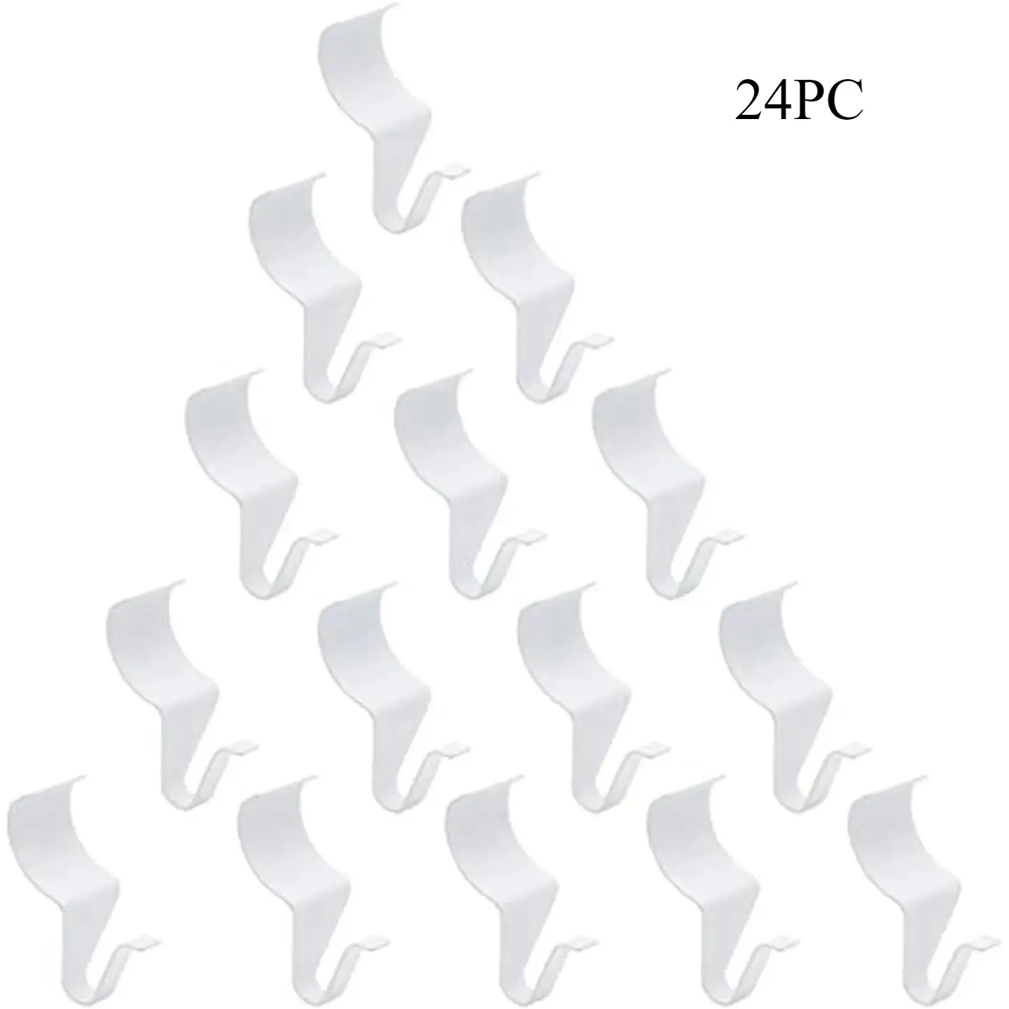 24 Pack No-Hole Needed Vinyl Siding Hooks, White Vinyl Siding Hangers Metal Clips Stainless Steel Wall  Hooks for House Outdoor Light Decorations