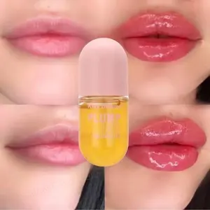 Collagen Infused Lip Plumping Gloss - Hydrating Serum Oil for Fuller Looking Lips, Moisturizing Non-Sticky Formula