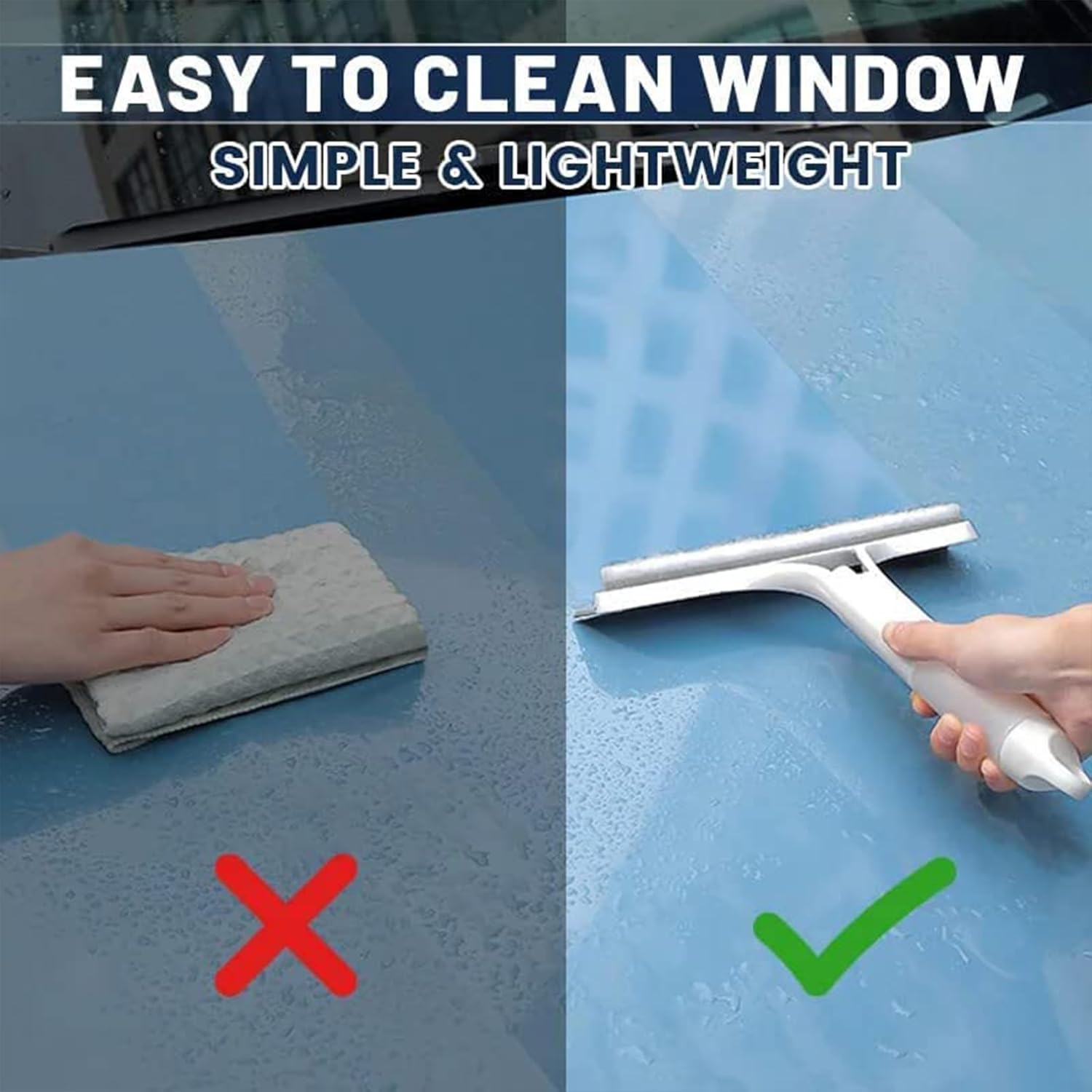 3 in 1 Window Cleaning Scraper, 2025 New Squeegee for Shower Glass, 3 in 1 Spray Function for Glass Doors for Windows Glass, Mirrors Scraper, Brush. All-Purpose Window Cleaner Tool Hands-Free Flat Floor Mop Bucket Set Suction Cup Sponge Holder for Kitchen
