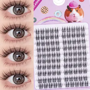 100 Pairs Lightweight D Curl Cosmetic False Eyelashes, Fluffy Natural Look, Mixed Lengths, Ideal for Beginners & Daily Use, Professional DIY Lash Extensions