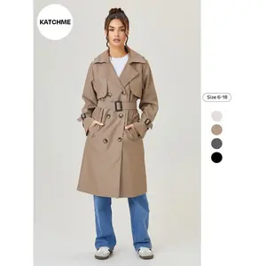 Over Knee Mid-Length Loose Fit Trendy Coat Jacket, Elegant Style, Plain Pattern, Fall & Winter Fashion, Women's Outerwear