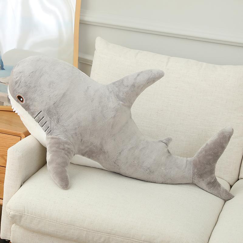 30-120CM Gaint Shark Whale Plush Pillow Gray Blue Pink Shark Stuffed Doll Warm Hug Pillow Cushion Toys Sofa Home Decoration