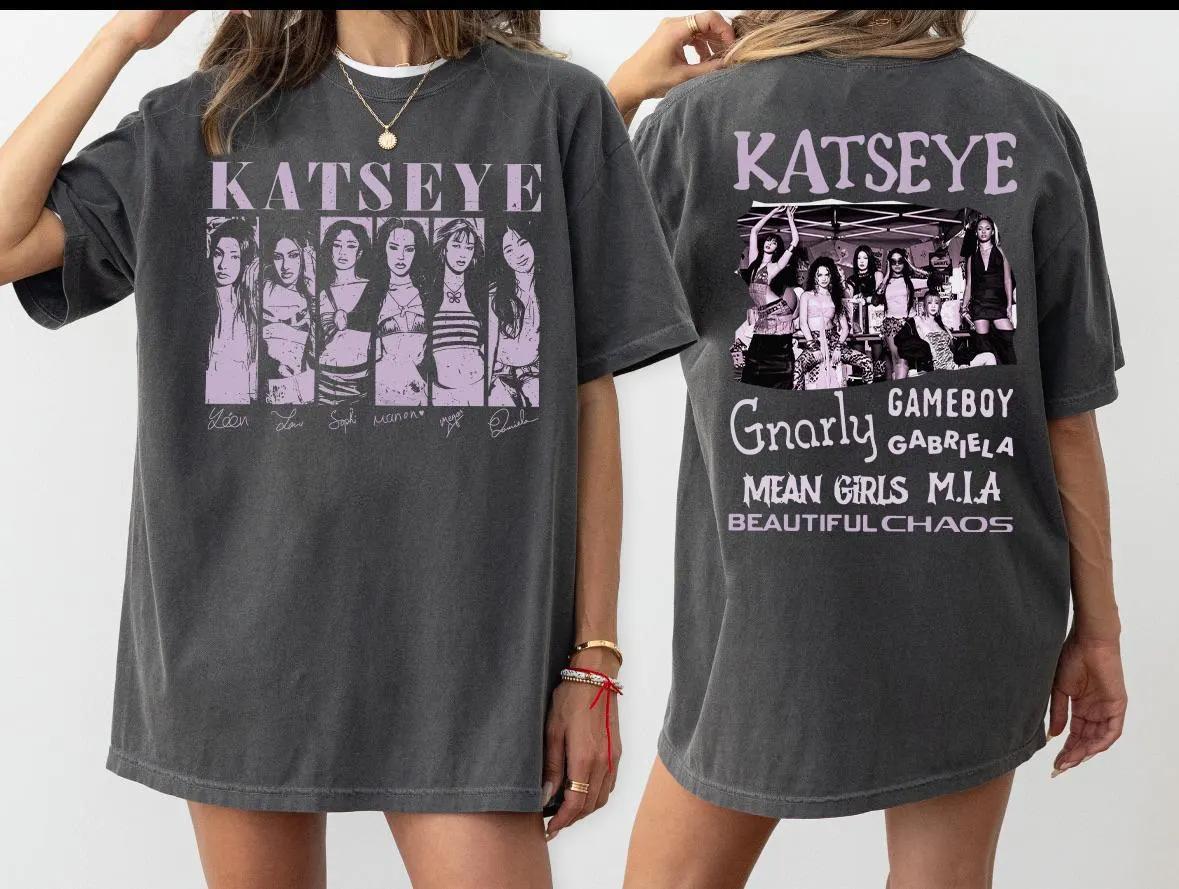 Katseye 2 Sided Shirt, Katseye Kpop Shirt, Katseye Beautiful Chaos Shirt, Kpop Music Fan Gifts, Katseye Girls Shirt