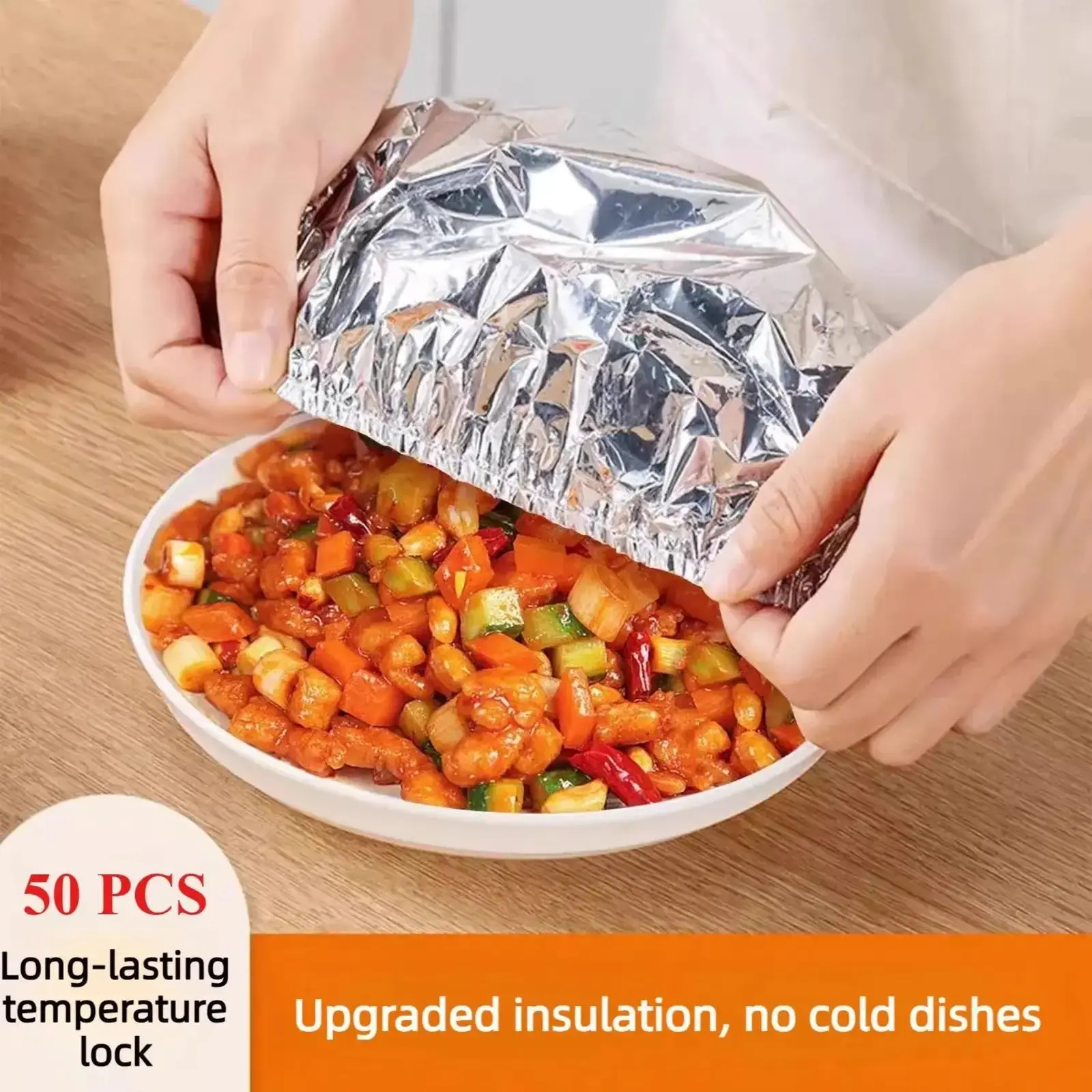 Aluminum Foil Heat-Retaining Cover for Home Dining Table & Food Container, Kitchen Food Insulation and Freshness Keeper, High-Quality Aluminum Foil, Aluminum Foil Food Covers, Insulated