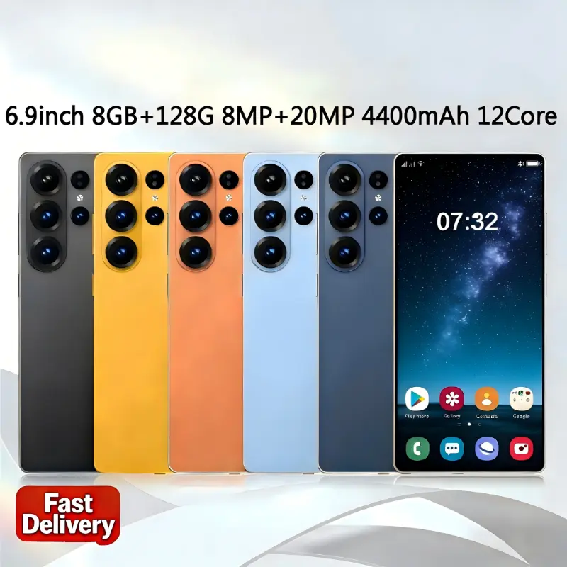 S25 Ultra Unlocked 4G Android 14 Smartphone.8GB+128GB,6.99" HD Display,8MP+20MPCam,4400mAh, Dual Card, Built-in Pen, FaceUnlock, , Case & Protector budget-friendly smartphones