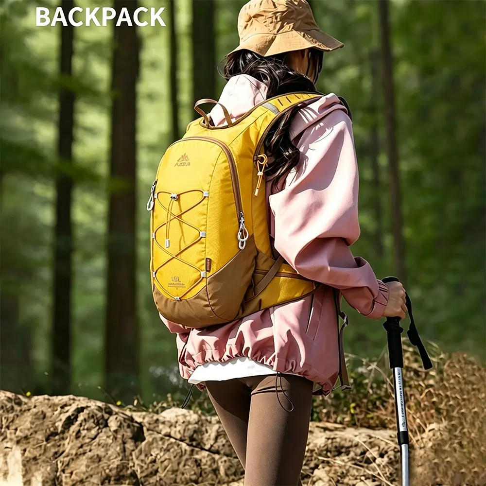 Outdoor Cycling Backpack, Hiking Sports Bag, Large Capacity, Lightweight, Breathable, All Seasons, Nylon Material, Casual Style