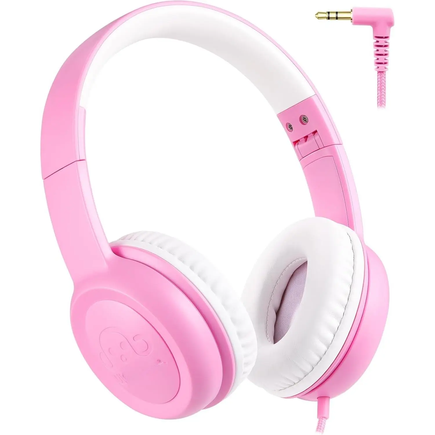 C3 Wired Stereo Headphones with 3.5mm Plug, Foldable Adjustable Headband, Portable Electronic Audio Headset for Kids, School, Airplane, Tablet