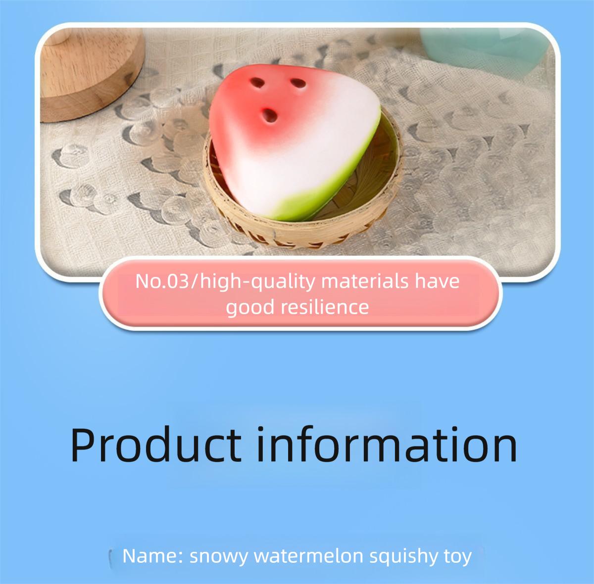 Super Soft Watermelon Squishy Slow Rebound Wet Texture Fidget Toy, Stress Relief Anti-Anxiety Desk Decor, Kawaii Gift for Teens Girls, Calm Sensory Toy for School Office Home, Satisfying Squishy Fun