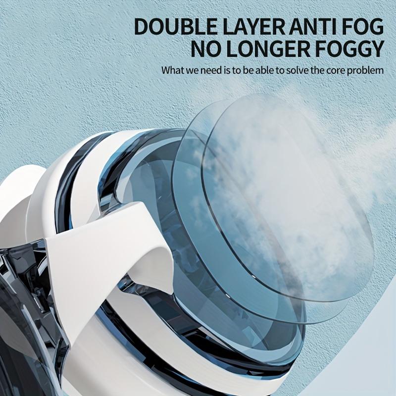 1 Pair of Professional HD Anti-Fog Waterproof Swimming Goggles for Men & Women - Comfortable, Replaceable Nose Bridge, White Frame with Clear Vision - Ideal for Swimming