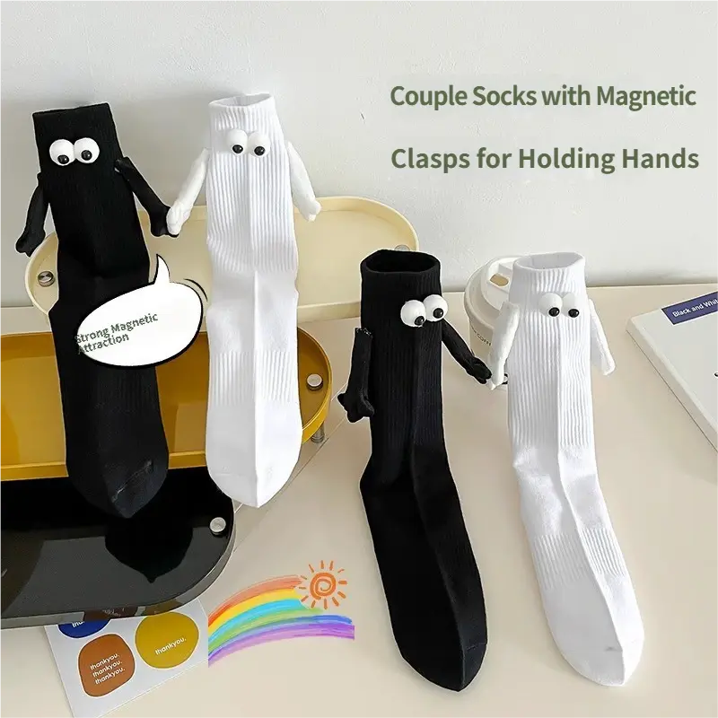 Summer thin cotton magnetic suction cute hand socks