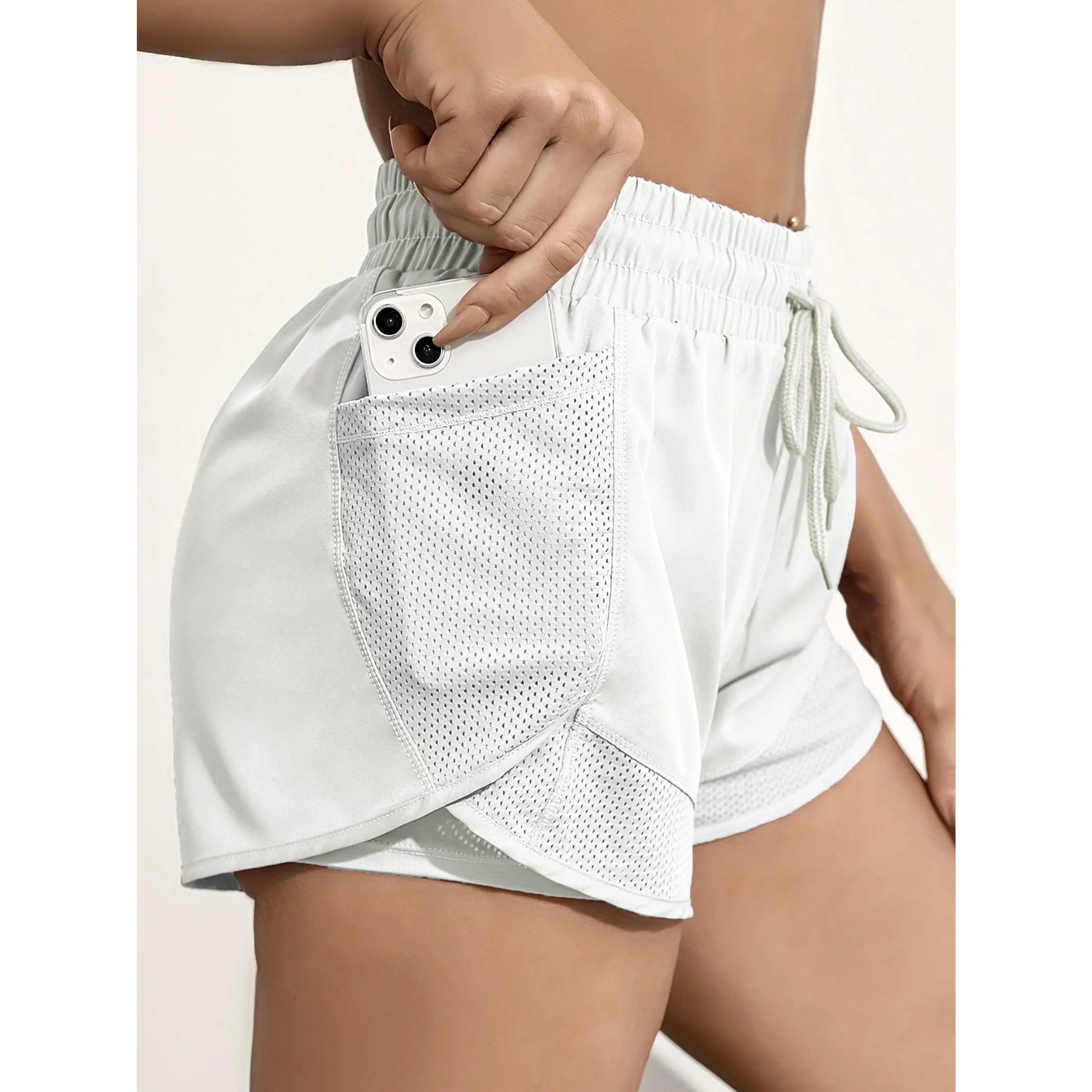 Women's Athletic Tennis Shorts, Breathable Polyester with Pockets, Comfortable for Running & Tennis