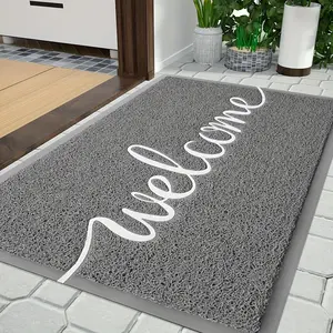 Welcome Mats for The Front Door, Mud-Resistant And Easy to Clean, Suitable for Indoor And Outdoor Use, Featuring a Non-Slip Backing, Ideal for Outdoor Patios And Porches, Available in Gray, Perfect for Home Entrances.