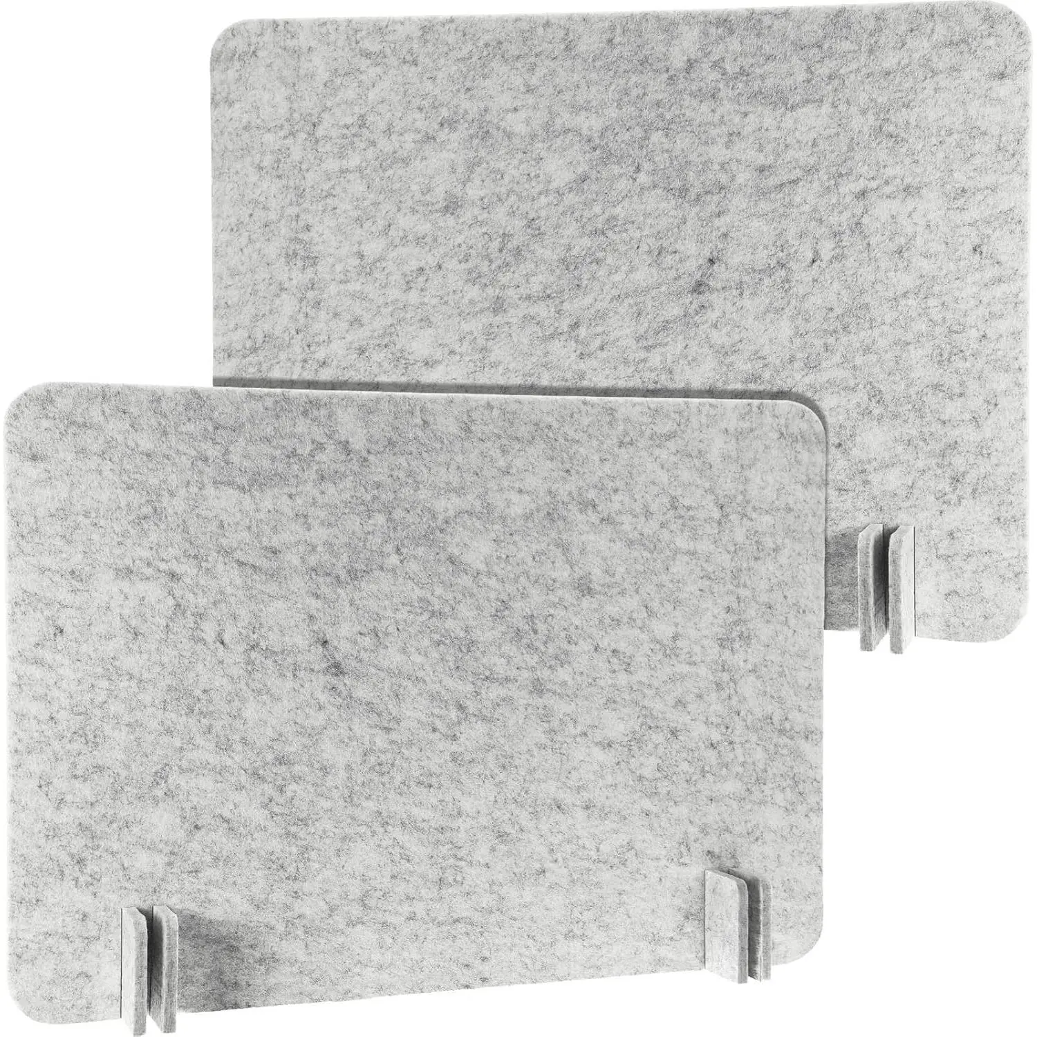 2 Pcs 16 x 24 Inch Acoustic Freestanding Desk Divider Partition Privacy Panel for Students Reduces Visual Distraction and Noise for School Classroom Office Silver Gray