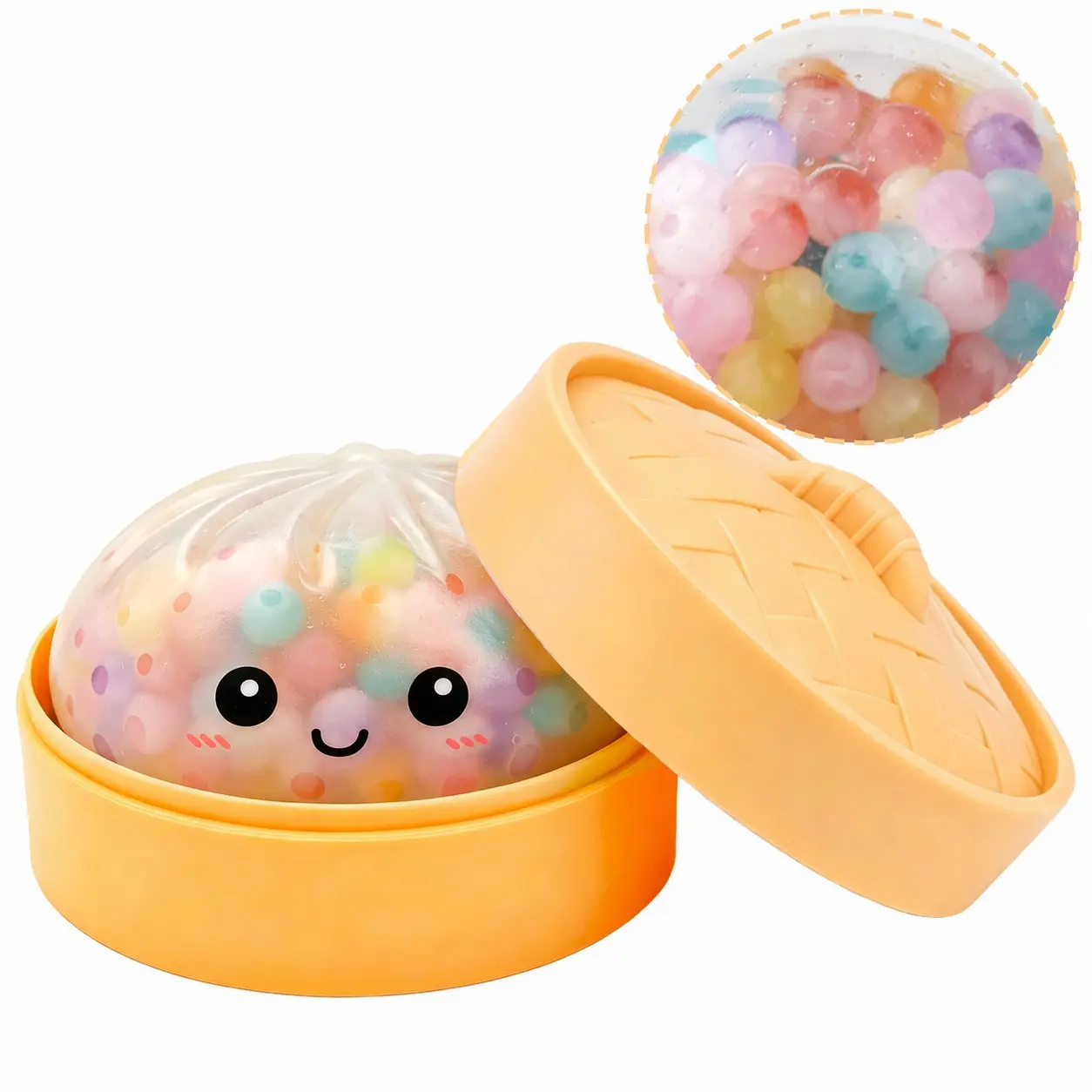 Bright Sequins Soft Bread Elastic Toy, Sensory Fidget Squishies, Realistic Compression Silicone Stress Relief, Birthday & Christmas Gift, Office Home School Fun Item