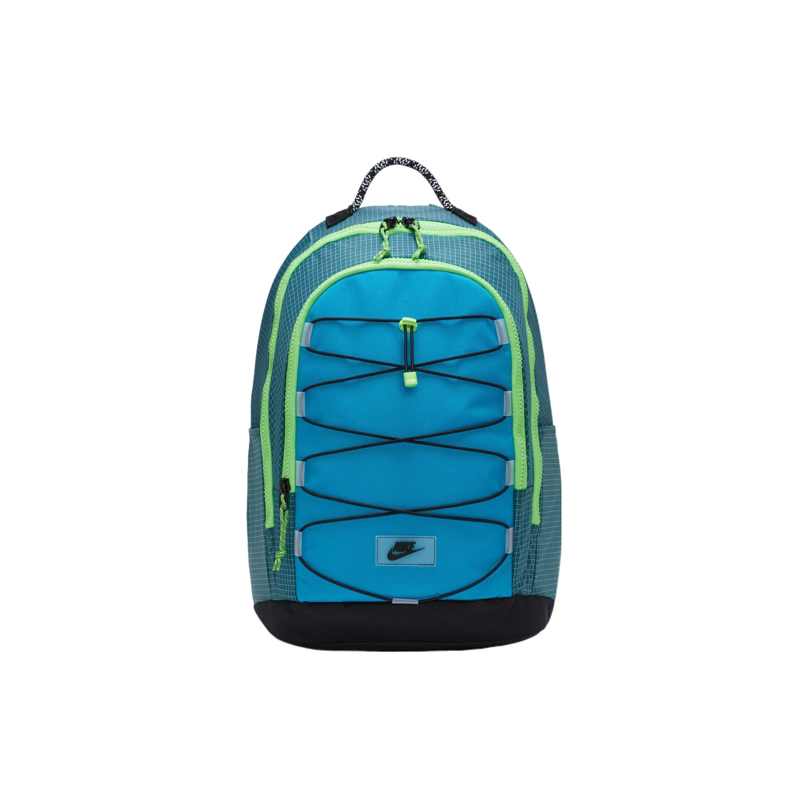 Nike Hayward 2.0 Large-Capacity Drawstring Backpack for Men and Women, Minimalist Style in Olive Green and Laser Blue