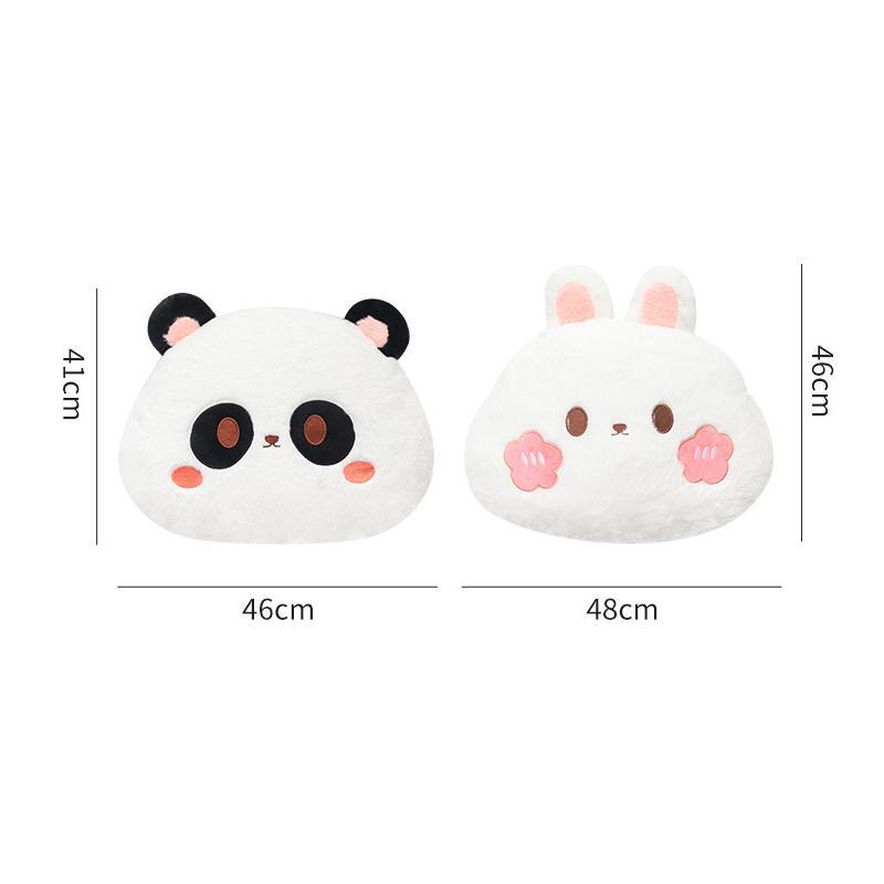Plush Cartoon Panda/Rabbit Car Waist Neck Pillow Seat Cushion Sofa Office Rest Chair Pad Girl Women Lovers Car Interior Cute