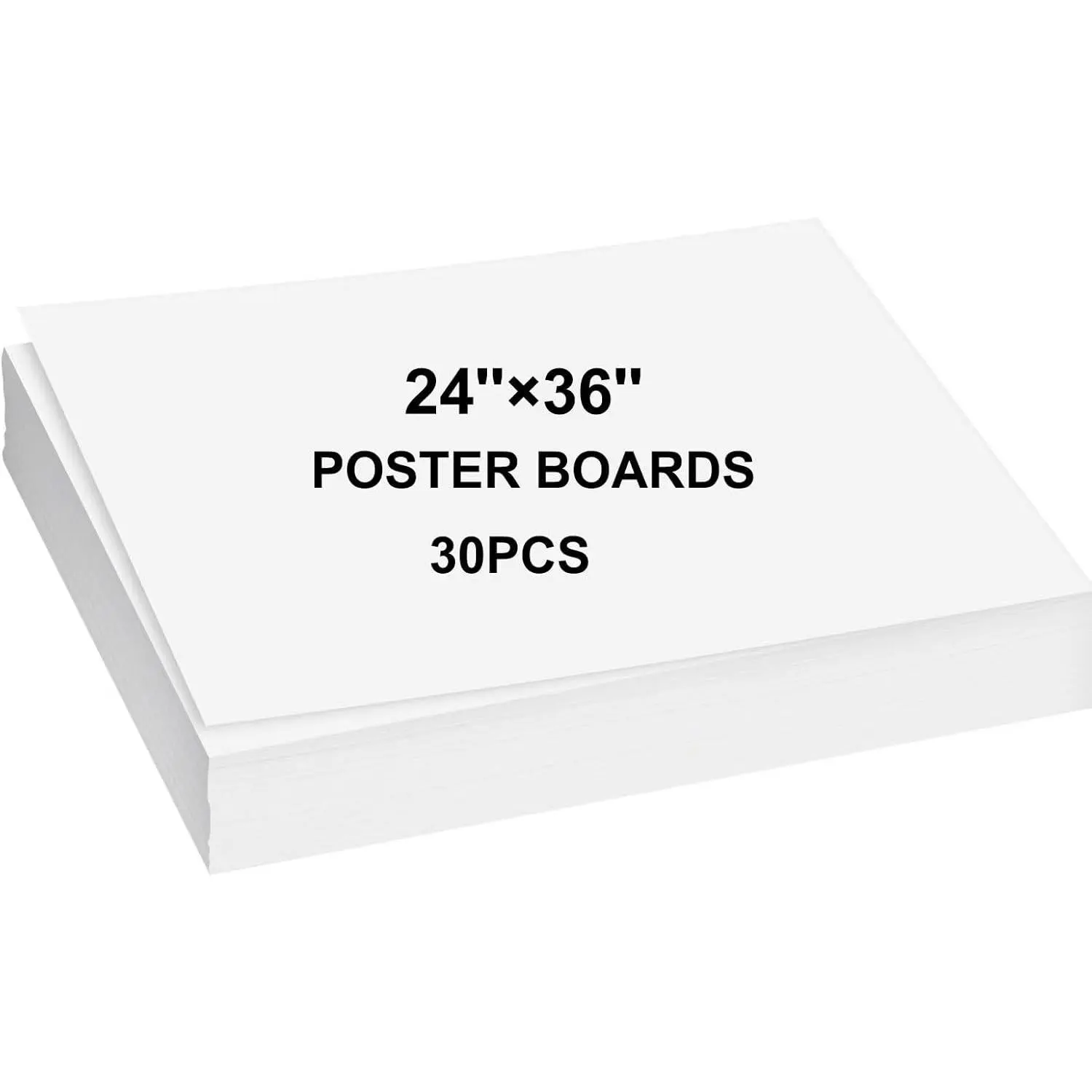 24”×36” Large Poster Board 30pcs White Poster Paper Poster Board Bulk suitable for DIY, Crafts, Signs Project Presentations, Drawing and School Supplies,250GSM Thickness Blank Posterboard