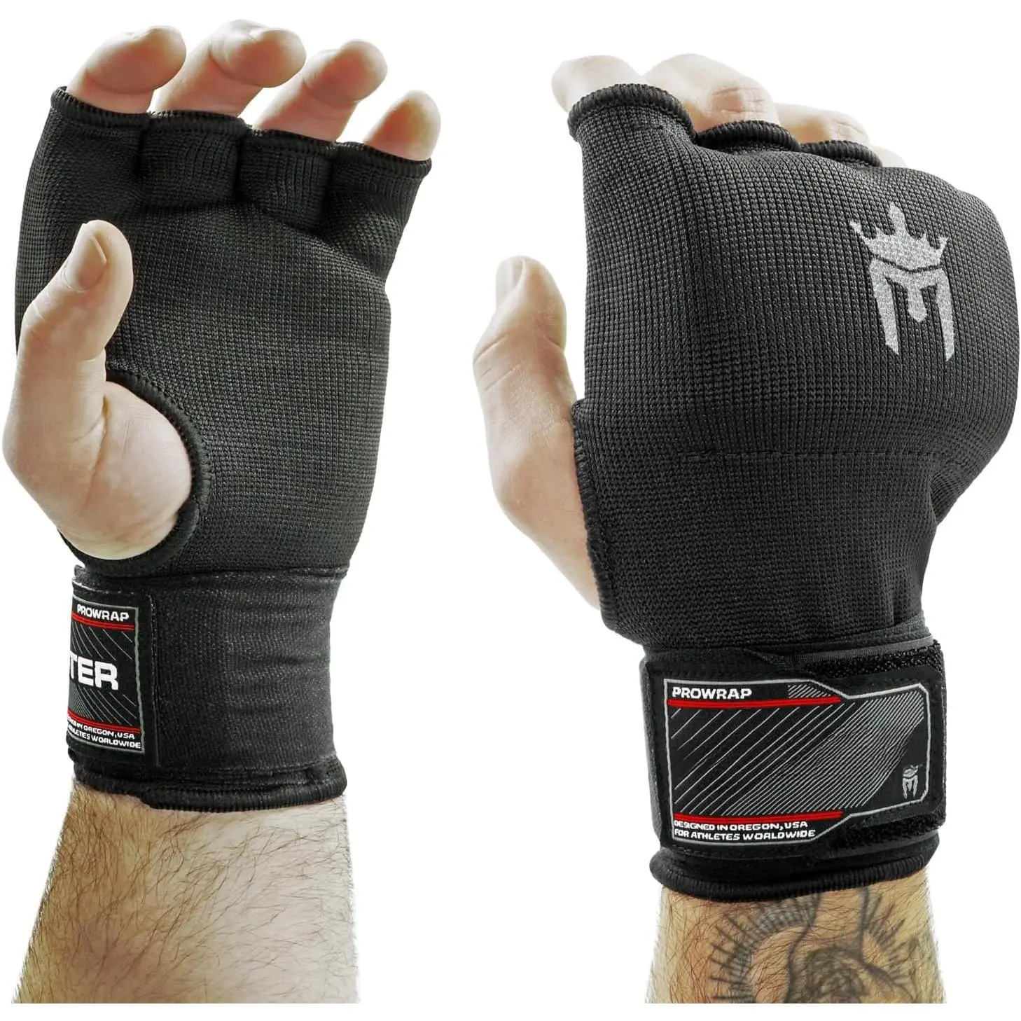 Padded ProWraps Inner Hand Wrap Gloves (Pair) |  hand, knuckle and wrist protection for boxing, MMA and  , easy slip- design featuring ELITE wraps