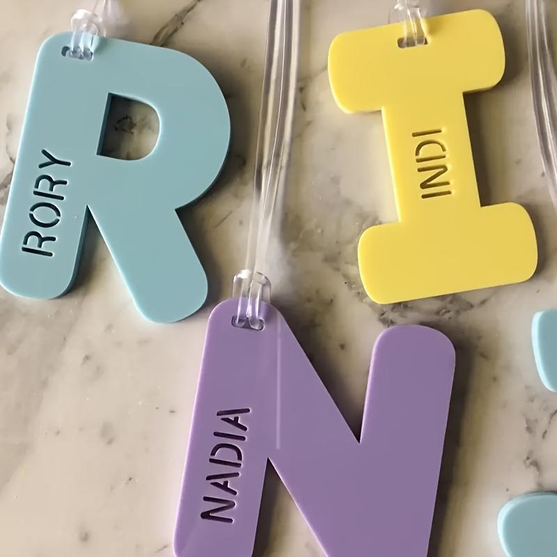 Customized Acrylic Letter Keychain - Personalized Initial Tag with Lobster Clasp, a Stylish Accessory for Women'S Bags And Cups, Perfect for Thanksgiving Gifts