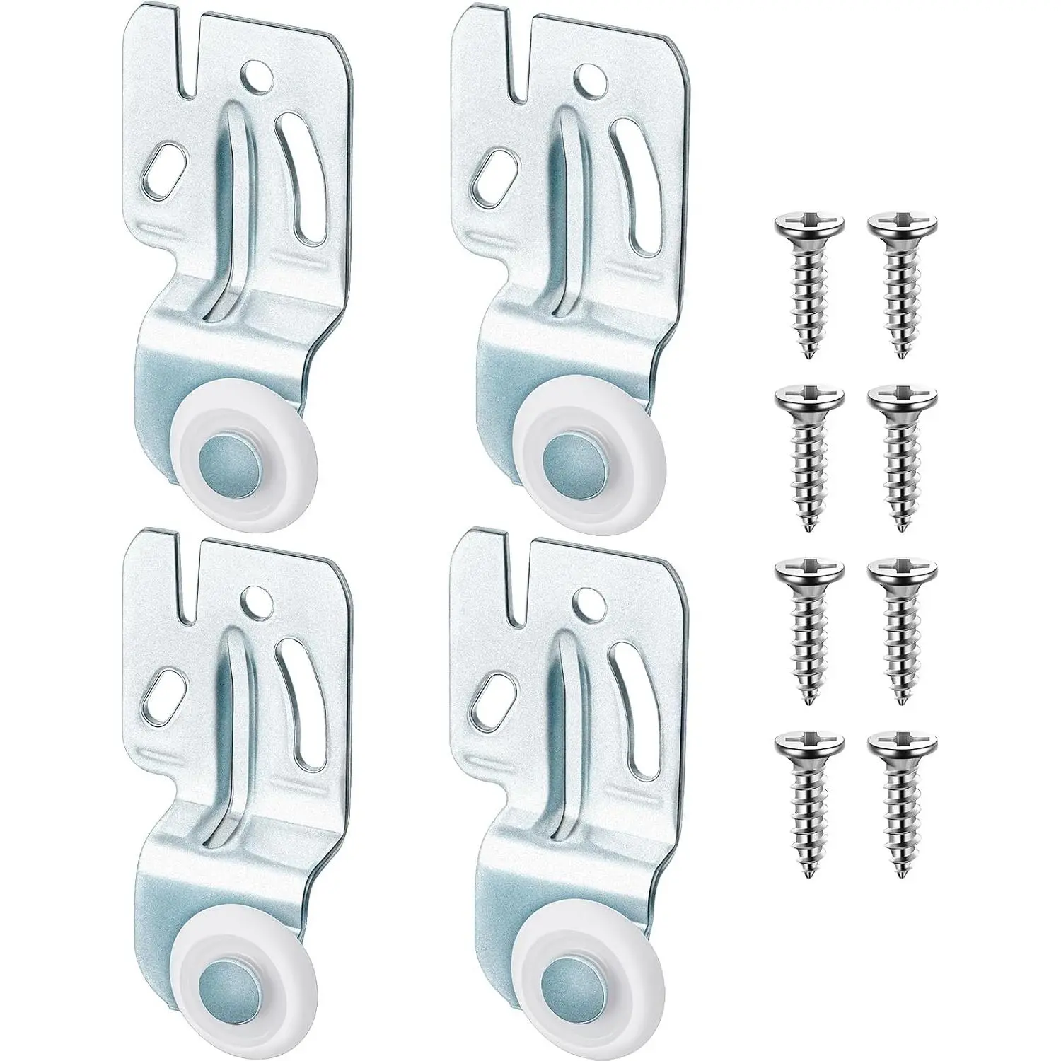 Sliding wardrobe door roller kit| Wardrobe sliding hardware, suitable for top-hanging doors 3/ 4inch to 1-3/ 8inch thick, slides quietly and is easy to replace