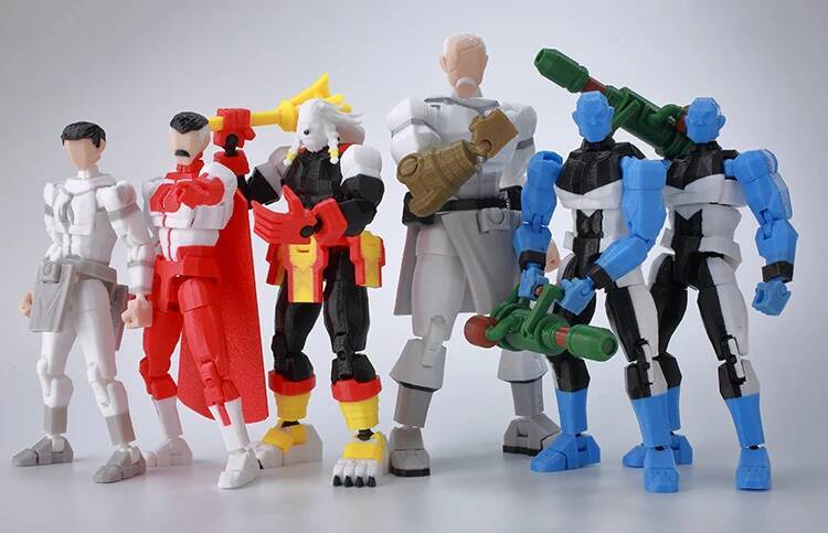9L3D Printed Superheroes Invincible 2.0 Anime Multi-Jointed Shapeshift Toys Action Figures Mannequin Model Ornaments Gifts 9L3D Printed Superheroes Invincible 2.0 Anime Multi-Jointed Shapeshift Toys Action Figures Mannequin Model Ornaments Gifts