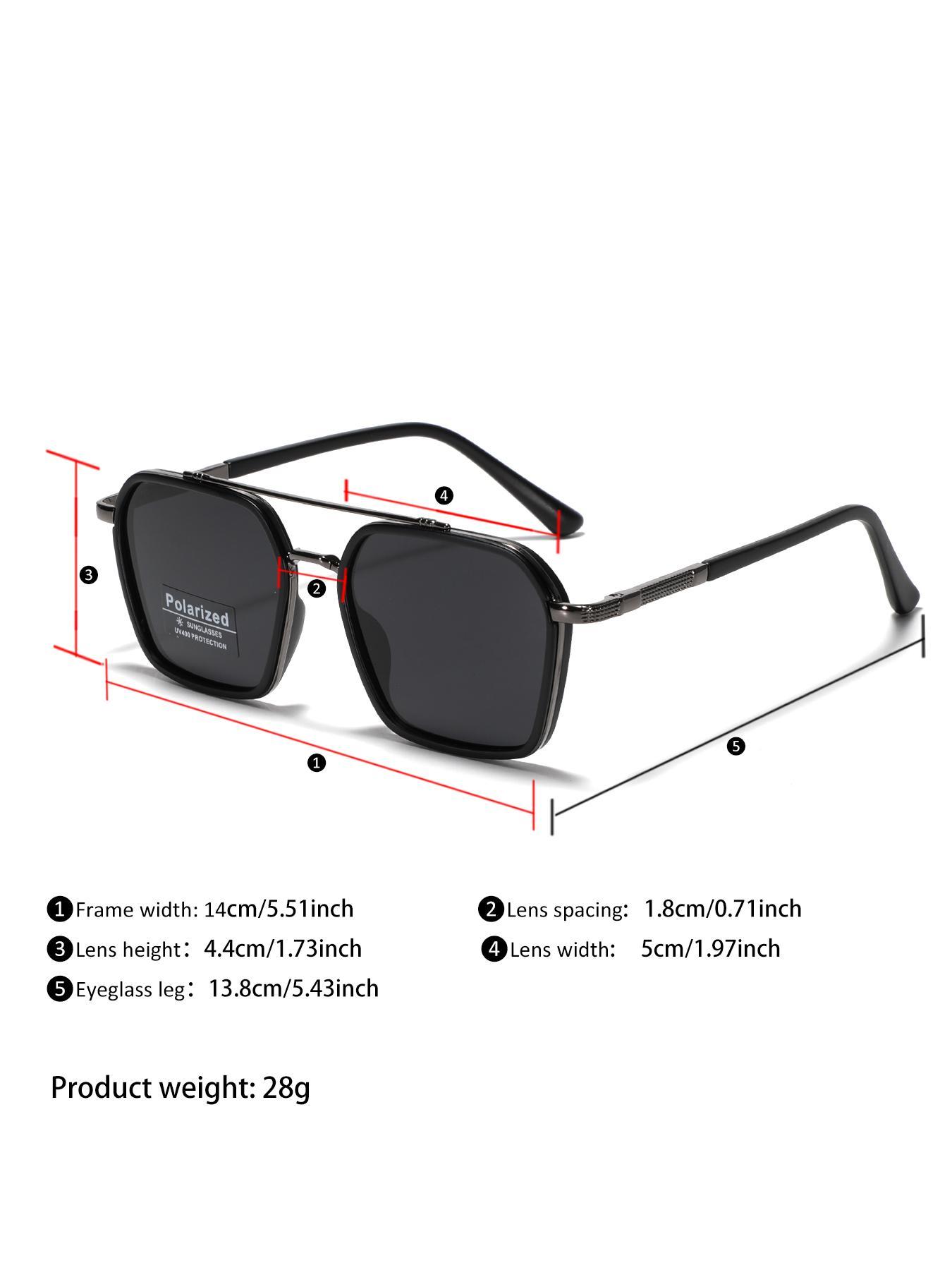 Unisex Vintage Geometric Frame Sunglasses, Fashionable Sunglasses, Trendy Casual for Everyday Use, Fashion Accessories for Outdoor Activities