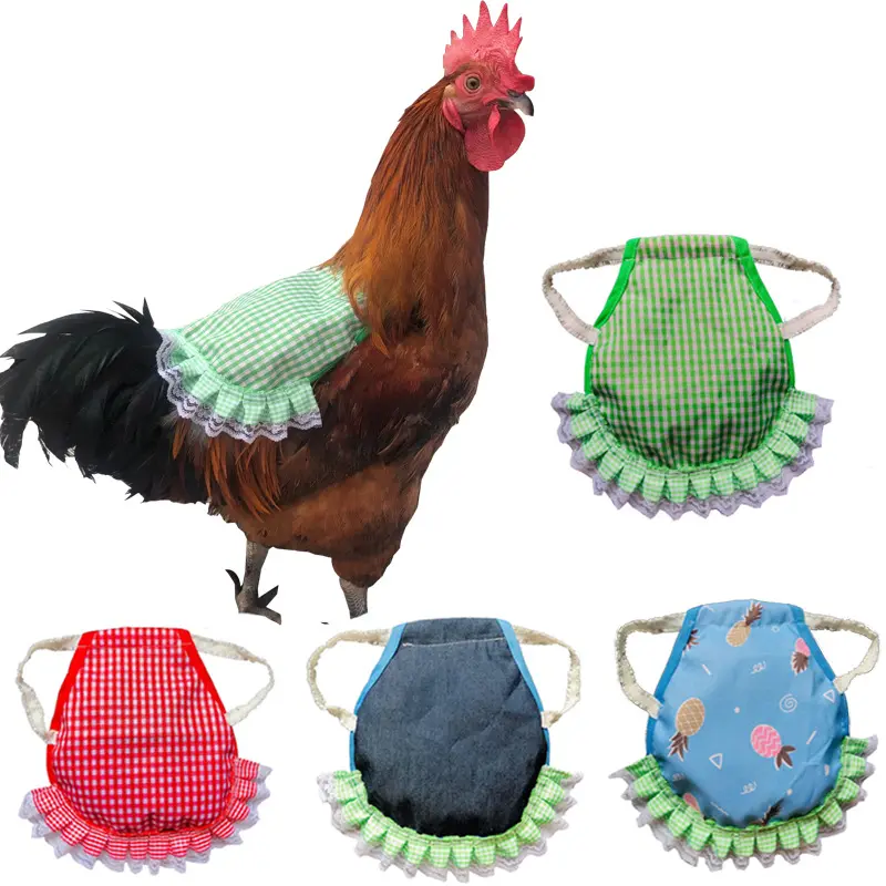 Polyester Chicken Saddle for Hens - 1-Piece Apron-Shape Back Protector, Durable Double-Layer Feather Guard, Prevents Loss & Injury, Easy to Install, Washable Reusable, Fits Small-Medium-Large Breeds (Farm Animal Poultry Supplies), One-Piece