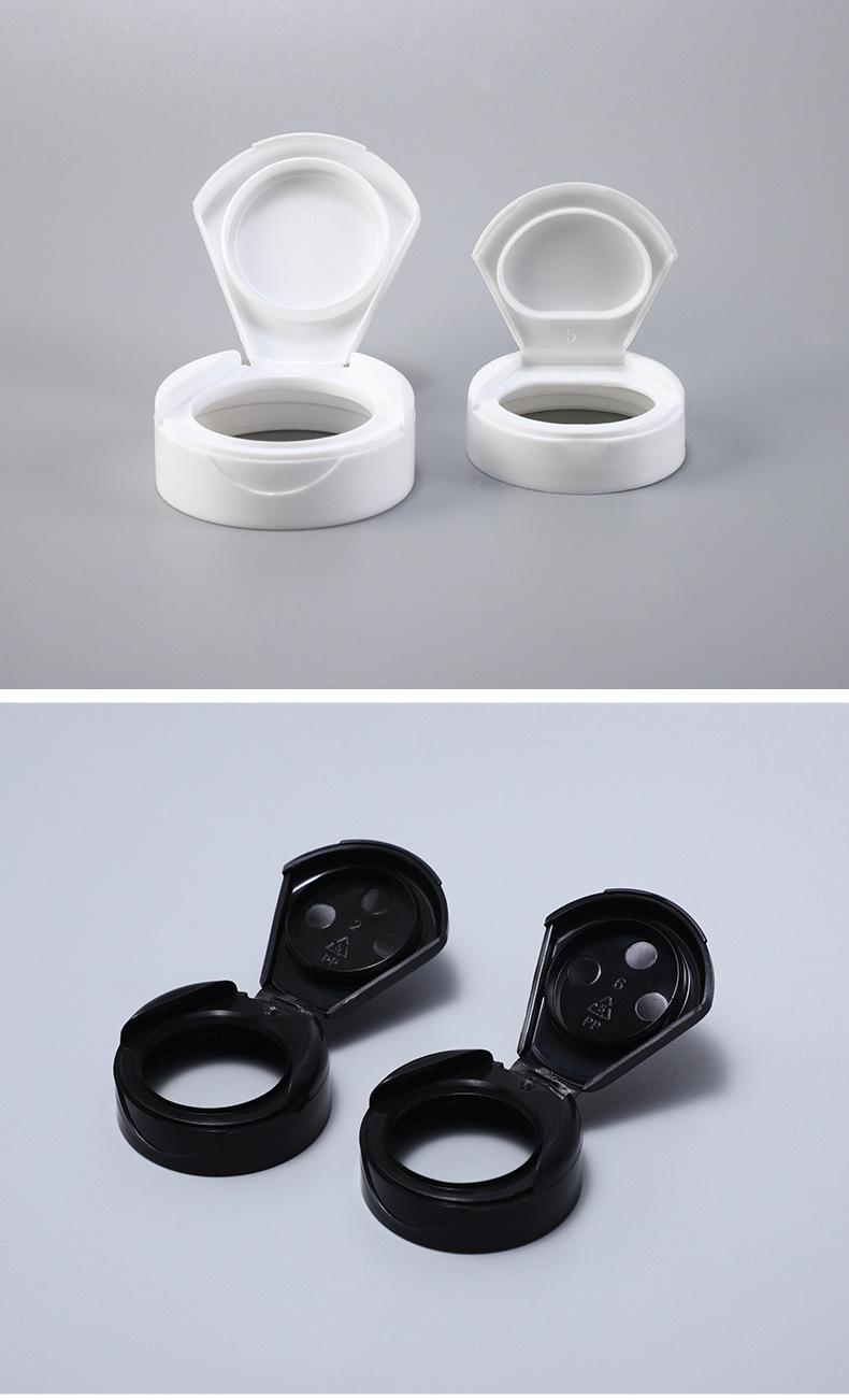 1.57" 1.85" 2.16" PP Plastic Flip Top Chewable Bottle Caps Leak-Proof Thickened Dispensing Caps for Health Supplement Capsules with Tin Organiser Canister