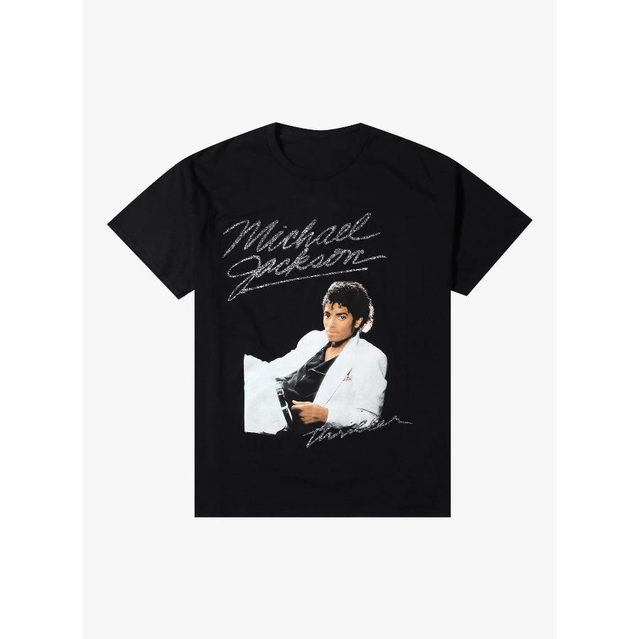 Michael Jackson Thriller Album Portrait T Shirt Printed T Shirt 2026 Spring Summer Luxury Cotton Mens Womens T Shirts 100% Cotton King of Pop Vintage Graphic Tee Unisex Top Michael Jackson Thriller Album Portrait T Shirt Printed T Shirt 2026 Spring Summer Luxury Cotton Mens Womens T Shirts 100% Cotton King of Pop Vintage Graphic Tee Unisex Top