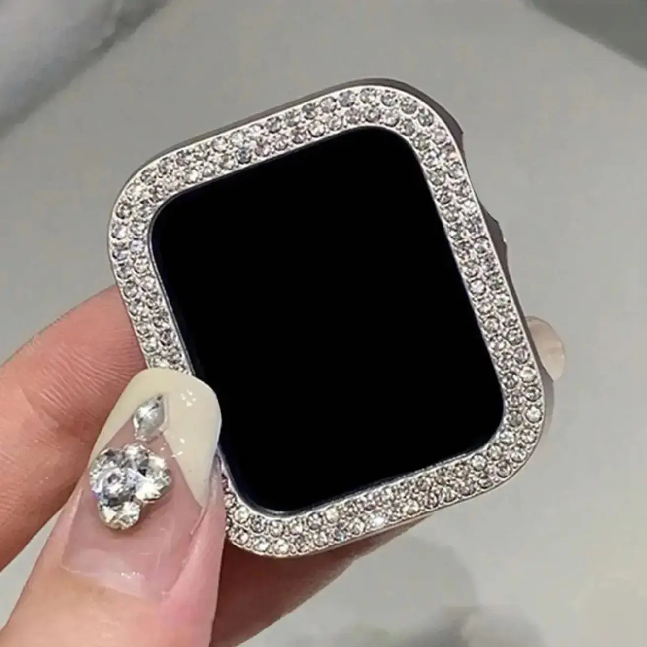 Shiny Crystal Hollow-Out iWatch Protective Case, Sparkling Digital Wearable Accessory Compatible With 38-49mm Series Ultra/SE/10/9/8/7/6/5/4/3/2/1, Stylish Protection For Men & Women, Accessories
