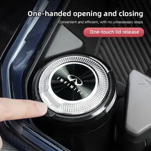 Car Ashtray LED Light Ceramics Inner Liner Ash Tray For Infiniti QX80 QX60 Q50 Q60 QX50 Q30 Q70 QX65 QX55 QX30 QX70 Q70L EX FX JX Car Essentials