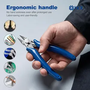 Four-Color Anti-Slip Precision Diagonal Pliers, Comfortable Grip, Ideal for Models, Electronics Repair, DIY, Smooth Cut Edges