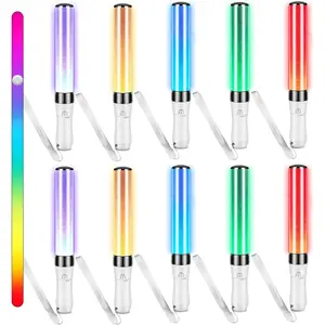 6 count K-pop Lightstick LED Glow Sticks 15 Color  J-pop Concert Stick, Manual and Automatic Mode, Idol Flashing Glow Sticks Party Supplies for Raves  Camping