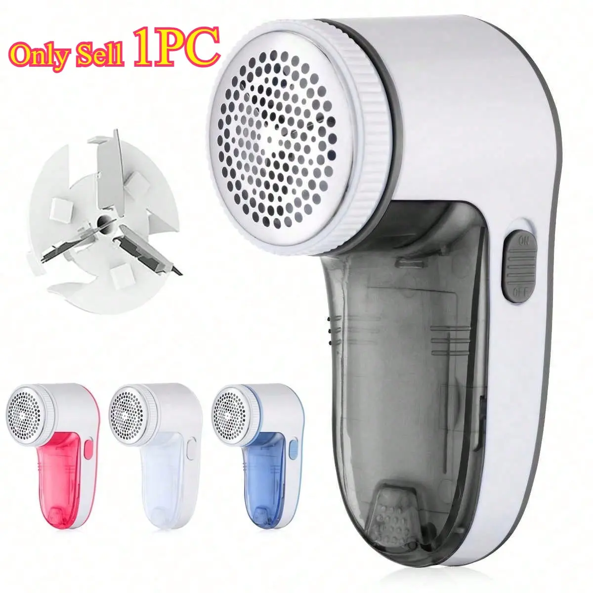 Electric Pilling Remover with Safety Net Cover, Transparent Hair Collector, Portable Mini Fabric Shaver, Protects Clothes From Scratches