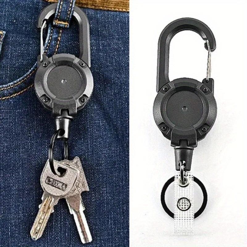 Elastic Key Storage Ring, Anti-Loss Cord Lock, Portable Outdoor Backpack Strap Buckle, Convenient Wire Rope Clip, 1 Piece