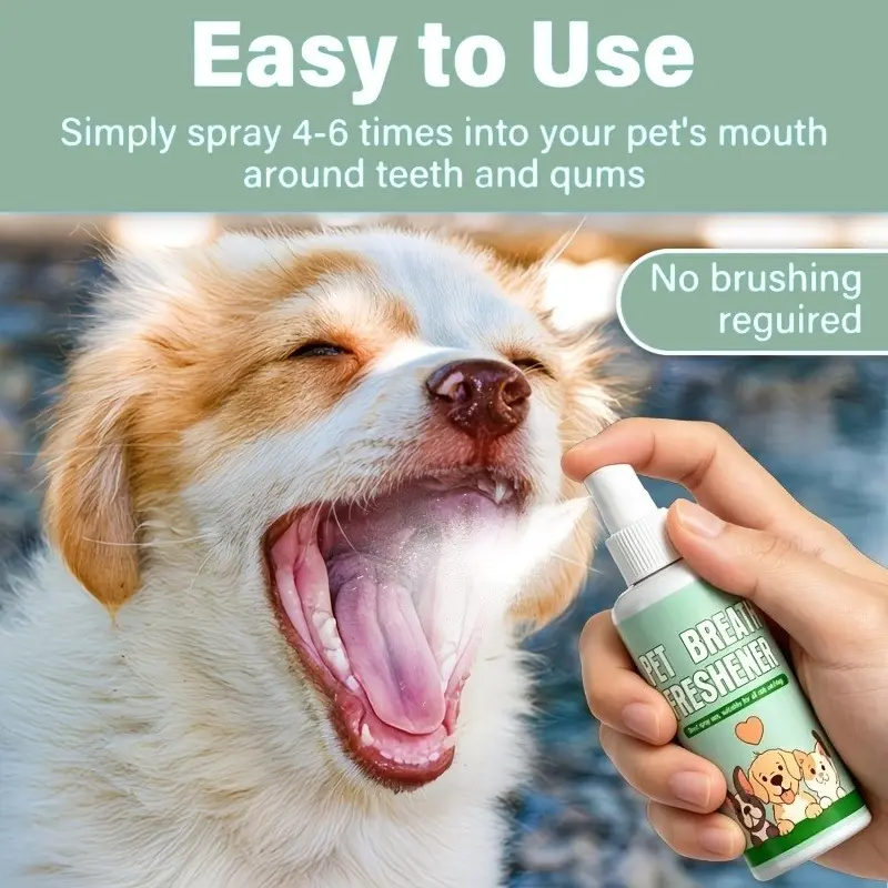 Two-in-one oral spray for pets can clean teeth, refresh breath, remove odor and control tartar. It is a mild formula suitable for cats and dogs.