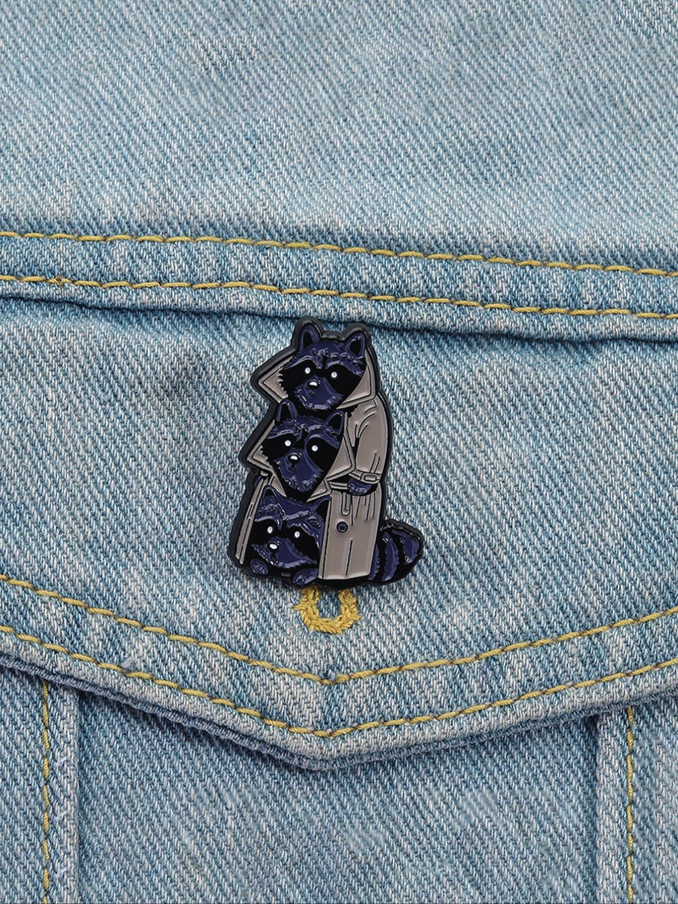 Cute Raccoon Design Brooch, Durable Metal Pins, Hat Pins, Fashionable Clothes Accessories for Women & Men, Trendy All-match & Exquisite Brooch for Birthday Gift, Fashion Accessory