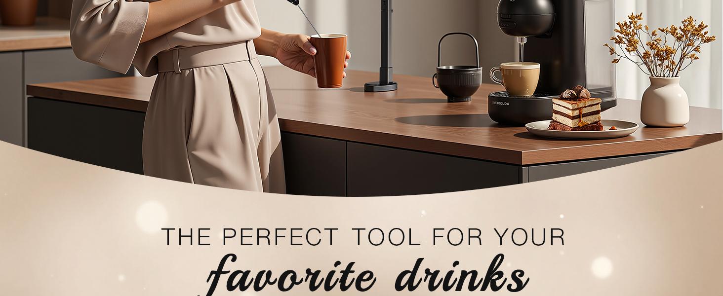 Electric Milk Frother Handheld: coffee frother rechargeable 3 in 1 - LED Display, Wireless Charging - 3 Speeds, Stainless Steel Whisk for Latte, Cappuccino - Bright Grey