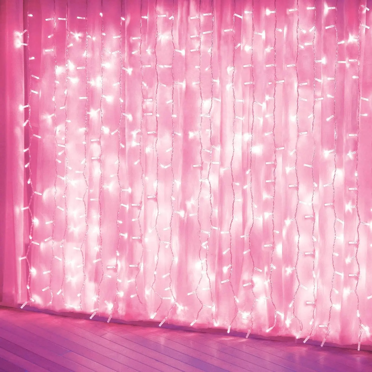 Curtain Lights, Pink Room Decor 8 Modes LED String Lights for Garden, Teen Girls' Room, Party, Window, Wall and Valentines Day Decorfidget toys