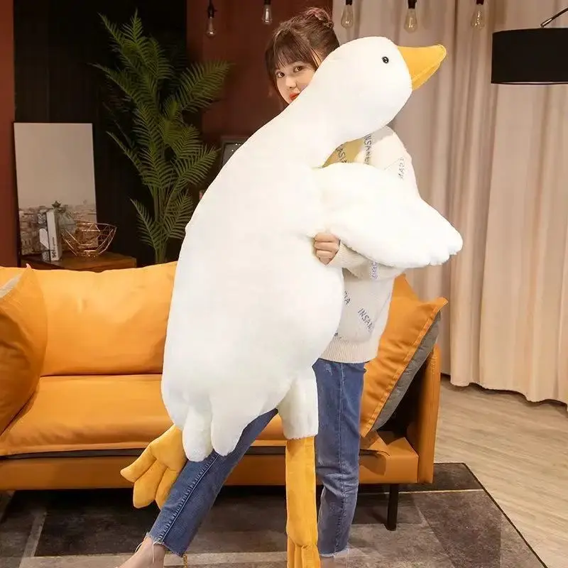 50/90/130CM Funny Goose Plush Toy, Soft Duck Pillow, Cute Stuffed Animal for Sleeping, Kids Gift, Girlfriend Birthday Present