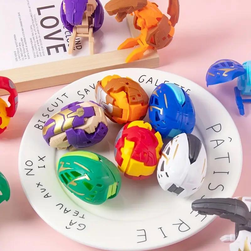 10 Pcs Dinosaur Egg Toys Set, Capsule Kit, Transformable & Twisted Design, Perfect Birthday Party Favors, Classroom Prizes, Christmas Gifts (random), Random Surprise Set, Colorful